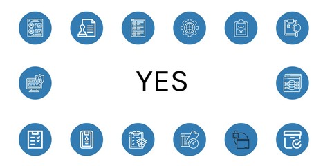 yes simple icons set