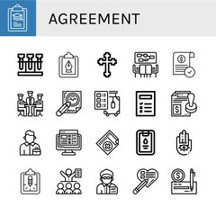 Set of agreement icons