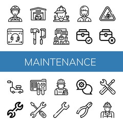 Set of maintenance icons