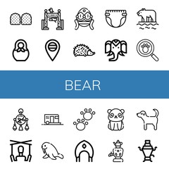 Set of bear icons