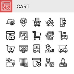 Set of cart icons