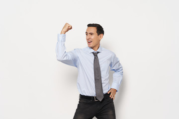 young businessman pointing at you
