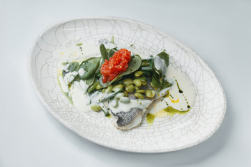 portion of delicate appetizer served on plate