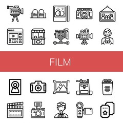 Set of film icons