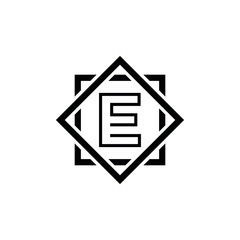 EE E letter logo design icone