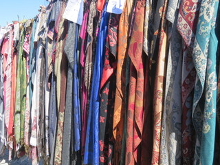 colorful clothes in a market