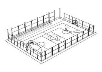Basketball court blueprint