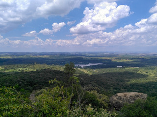 beautiful view of the tropical landscpe in Ipero, Brazil.