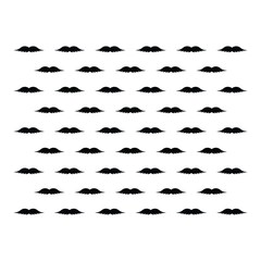 Seamless Pattern Mustache Isolated on White Background, Mustache Wallpaper.