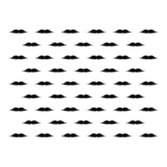 Seamless Pattern Mustache Isolated on White Background, Mustache Wallpaper.