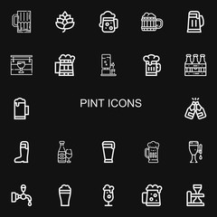 Editable 22 pint icons for web and mobile