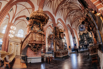 Interior of Storkyrkan (The Cathedral Church of Saint Nicholas), the oldest church in Gamla Stan,...