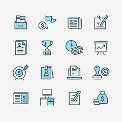 Business Office vector Icon Set
