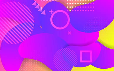Colorful geometric background. Fluid shapes composition. Eps10 vector.