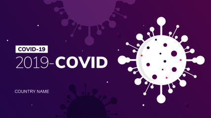 Covid 2019 Purple Background