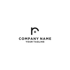 initial R real estate logo vector