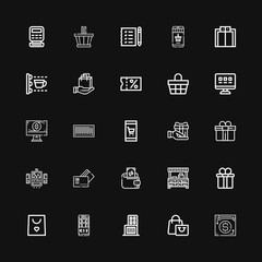 Editable 25 shopping icons for web and mobile