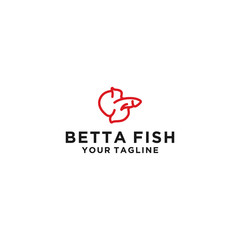 Beauty fish logo, betta fish logo