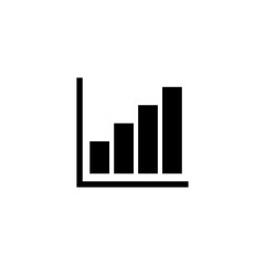 growing graph icon, growing graph sign and symbol vector Design