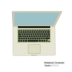 Realistic laptop isolated on white background. computer notebook with empty screen. blank copy space on modern mobile computer.