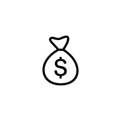 money bag icon, money bag sign and symbol vector design