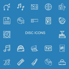 Editable 22 disc icons for web and mobile