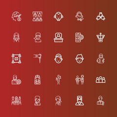 Editable 25 staff icons for web and mobile