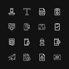 Editable 16 mail icons for web and mobile