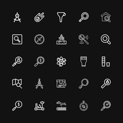 Editable 25 exploration icons for web and mobile