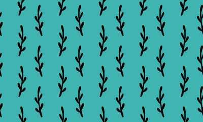 black and white spring branches on a white background. Can be used for print and design. putter illustration