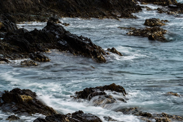A long exposure of the sea, at Cotlliure, at the coast of the Mediterranean sea.
