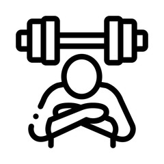 inaction in sports icon vector. inaction in sports sign. isolated contour symbol illustration
