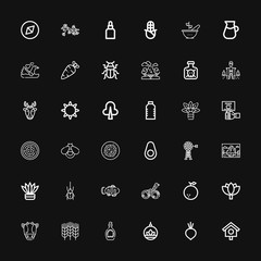 Editable 36 nature icons for web and mobile