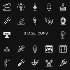 Editable 22 stage icons for web and mobile