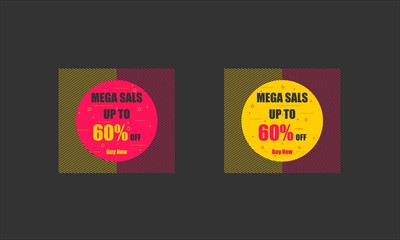 Sale tag. Special offer, big sale, discount, best price, mega sale banner. Shop or online shopping. Sticker, badge coupon store Vector Illustration.