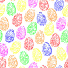 Easter eggs seamless pattern.