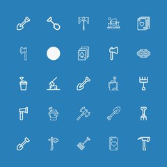 Editable 25 spade icons for web and mobile