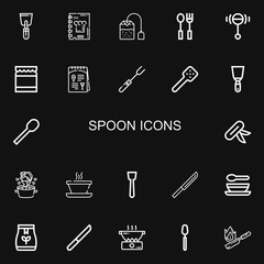 Editable 22 spoon icons for web and mobile