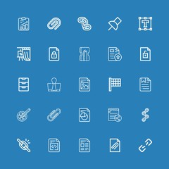 Editable 25 attach icons for web and mobile