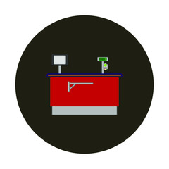 supermarket box. illustration for web and mobile design.