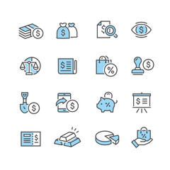 business and finance icon set
