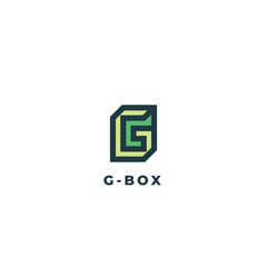 Fototapeta premium Logo Letter G Box, Concept Initial G + Box Icon.