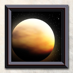 3D rendering pace artwork in elegant frame