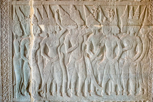 Devatas on Angkor Wat