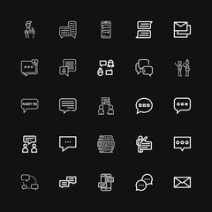 Editable 25 dialog icons for web and mobile