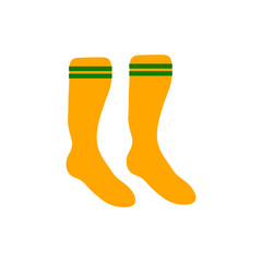 American football stockings with two stripes. Vector illustration for web and mobile design.