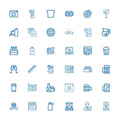 Editable 36 bar icons for web and mobile