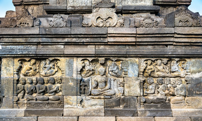 Borobudur Temple in Central Java. UNESCO world heritage in Indonesia