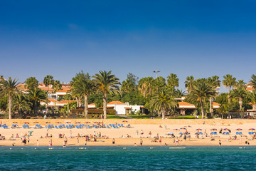 Beach, Caleta de Fuste, Fuerteventura, Canary Islands, Spain, Europe