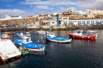 Fototapeta na wymiar Fishing port, El Cotillo , Fuerteventura, Canary Islands, Spain, Europe,